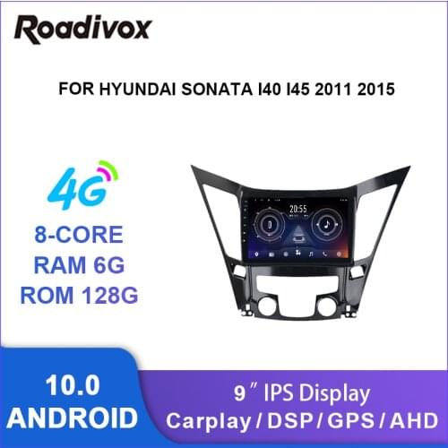 9" android 10.0 car radio video gps navigation player for HYUNDAI Sonata i40 i45 2011 2012 2013 2015 autoradio stereo head unit