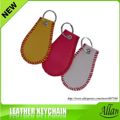 FREE SHIPPING, Softball Key Chain, Softball Keychain, Keychain, Softball, Leather Keychain, Baseball Keychain