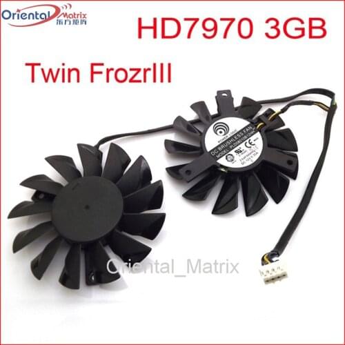 Free Shipping PLD08010S12HH 12V 0.35A 75mm Fan For MSI RADEON HD7970 3GB Twin FrozrIII Cooling Fan 4Pin