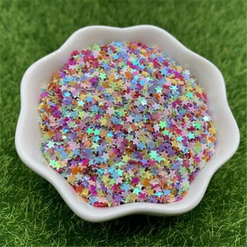 25g 3mm mixed color five-pointed star sewing clothing accessories, clothing accessories, DIY sequins, scrapbook decorations