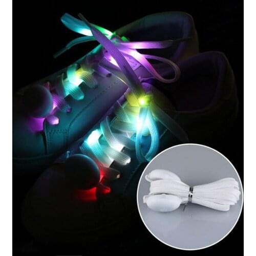 Flashing Running LED Shoelace Multicolor Waterproof Cool Luminous Charming Party Fabala Outdoor Sports Funny Dancing Shoestrings