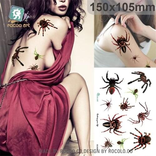 Body Art waterproof temporary tattoos for men and women terror sexy spider design large arm tattoo sticker Free Shipping SC2934