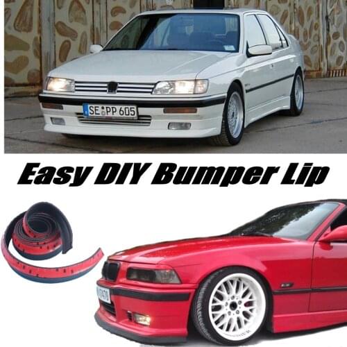NOVOVISU Bumper Lip Deflector Lips For Peugeot 605 607 608 Front Spoiler Skirt For Car View Tuning / Body Kit / Strip