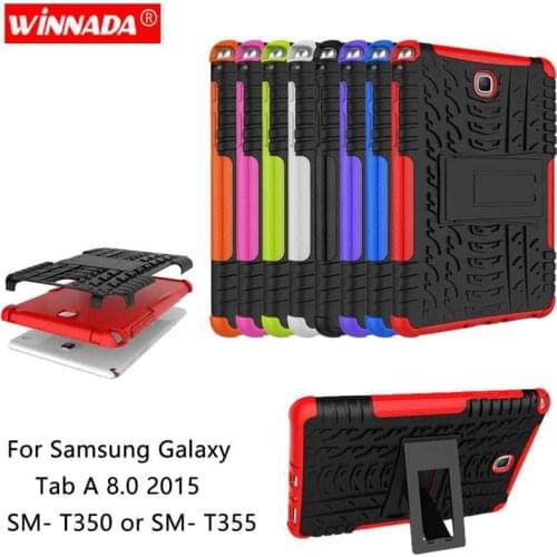 For Samsung galaxy Tab A 8.0 2015 case Tab5 8.0 SM- T350 T355 Tablet Armor case TPU+PC Shockproof Stand Cover