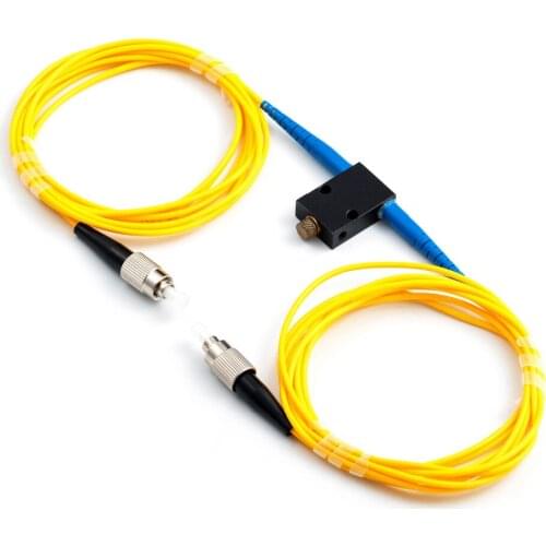 FC/ APC UPC Mechanical variable online type optical Attenuator ftth Singlemode 1260-1650nm 0-60dB Fiber adjustable attenuator