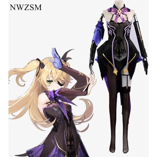 Game Genshin Impact Fischl cos performance costume Halloween carnival party Cosplay full set of costume accessories