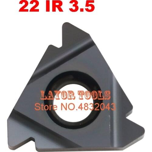 22 IR 3.5 ISO Indexable Internal Carbide Threaded Turning Inserts For Threaded Lathe Holder