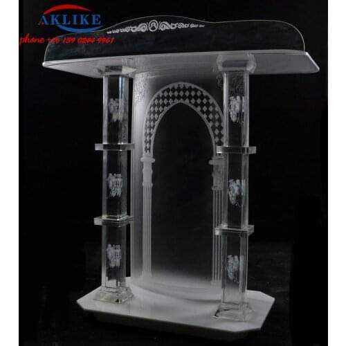 Church-specific Church Pulpit with Exquisite and Transparent Crystal Columns