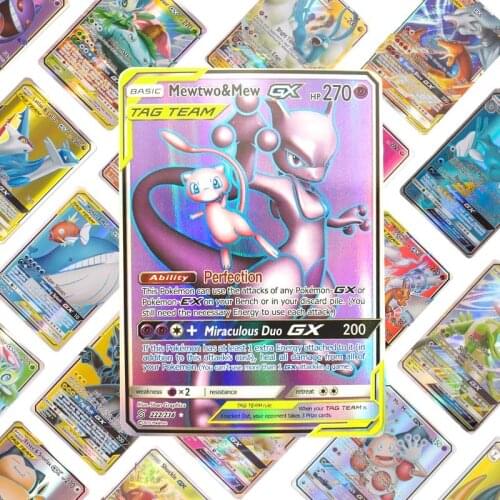 Kids home pokemon card game battle toys new card 10 20 30 60 100 200 324 GX EX MEGA trading card collection game