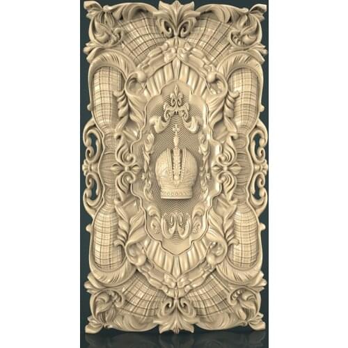 Crown 3D model for cnc 3D carved figure sculpture machine in STL file 3D furniture decoration Decor