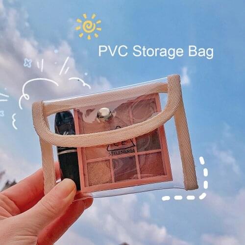 Fashion Pvc Coin Purse Transparent Card Wallet Key Holder Cosmetic Storage Travel Makeup Bag Girls Clear Small Pouch Hand Purses