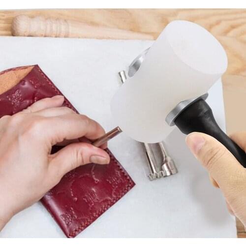 URANN Leathercraft Hammer Carving Cutting Punching Printing Engraving Drilling Tools Hammer for Leather Craft Nylon Beat