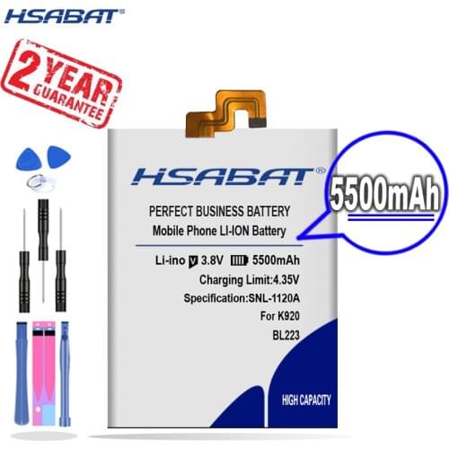 New Arrival [ HSABAT ] 5500mAh BL223 Replacement Battery for Lenovo Vibe Z2 Pro K920 K80 K80M K7