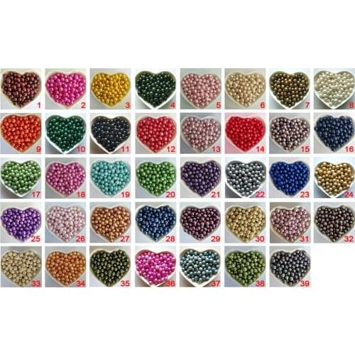 Wholesale 3A Grade Loose Round Pearl 6-8MM Freshwater Pearls for Oyster Rainbow 39 Colors Available High Quality Pearls P1