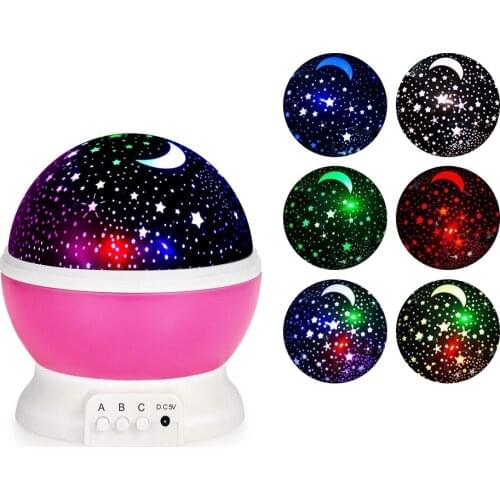 Original Stars Starry Sky LED Night Light Projector Luminaria Moon Novelty Table Night Lamp Battery USB Night Light