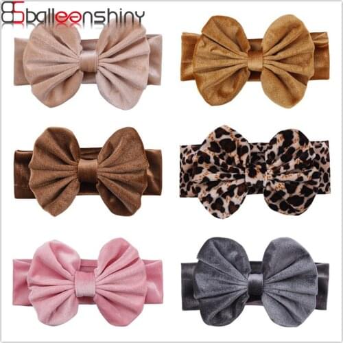 BalleenShiny 2020 11colors Gold Velvet Stretch Childrens Headband Little Princess Baby Fashion Headwear Accessories Cotton Soft
