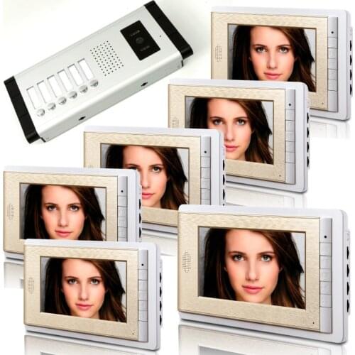 1V6 7 Inch LCD Display Wired Video Door phone