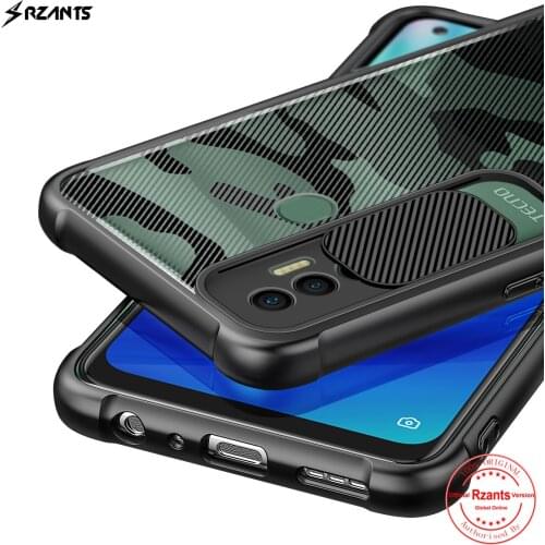 Rzants For Tecno Spark 7 Spark 7P Case Hard [Camouflage Lens] Lens Protection Slim Crystal Clear Cover
