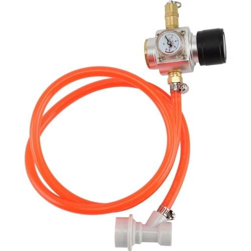 Brew Beer Gas Line Assembly, 5/16 inch Gas Carbonation Hose,0-90Psi Co2 Regulator with Ball Lock&Clamps for Co2 Gas