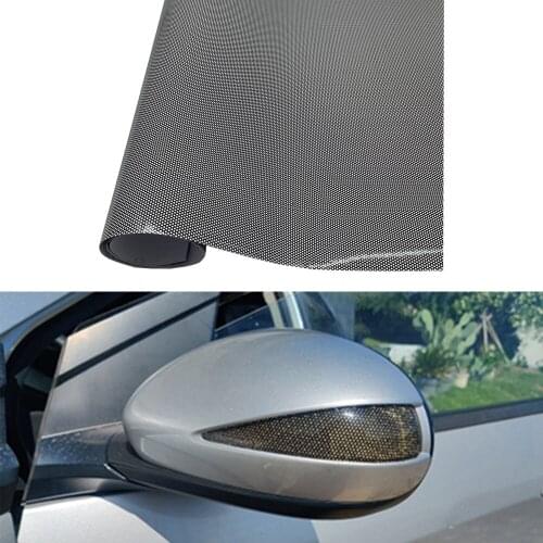 50cmx200cm Black One Way Vision Fly Eye Tint Mesh Film Car Tint Window Tint Car Wrap Film Headlight Rear Ligh Perforated Mesh
