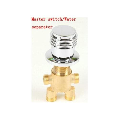 3 Types round head bathroom bathtub water separator/master switch, 4 Interface brass shower room mixing valve faucet accessories