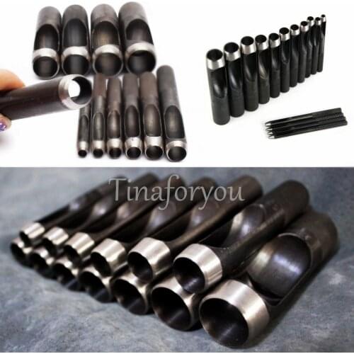High Quality Punching Leather Hole Punch Round Steel Leather Craft Hollow Hole Punch 1mm-25mm Metal Gaskets Plastic Rubber Tools