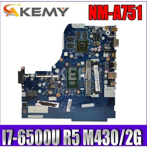High quality NM-A751 for Lenovo Ideapad 310-14ISK Laptop Motherboard FRU:5B20L35707 I7-6500U R5 M430/2G DDR3L 2GB 100% Tested