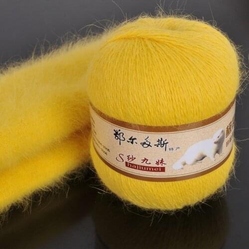 Top Grade Free shipping 2pcs/pack 100g 16s/2 mink yarn macrotrichia yarn mink long hair yarn top quality mink cashmere wool yarn