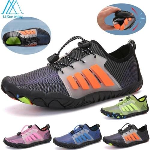 High-quality Couple Quick-drying Water Shoes Women Outdoor Beach Play Water Shoes Men Fishing Shoes Five-finger Wading Shoes New