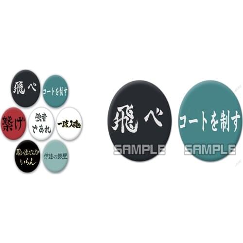 1pc 58mm iron Badges Haikyuu Hinata Shoyo Oikawa Tooru Icons