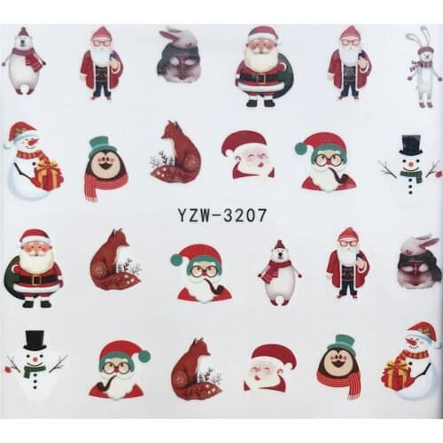 YZWLE 1 Sheet Winter Snowflake Full Wraps Nail Art Water Transfer Stickers Christmas Style Manicure Decal DIY