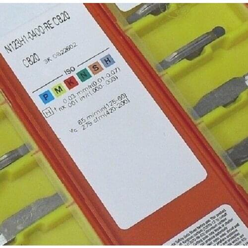 10PCS CARBIDE INSERT N123H1-0400-RE CB20