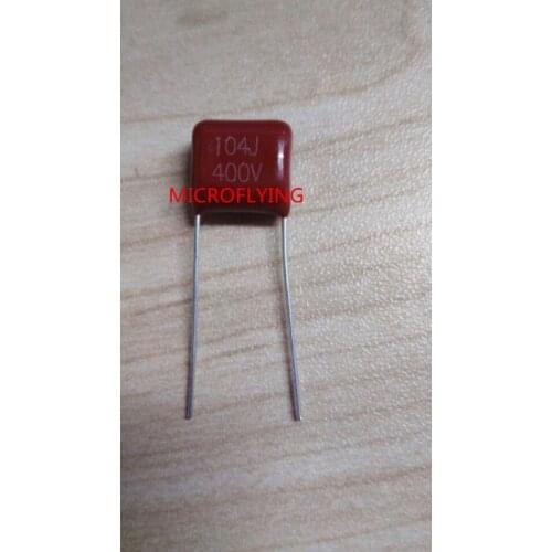 100pcs CBB capacitor 104 400V 104J 0.1uF 100nF P10 CL21 Metallized Polypropylene Film Capacitor
