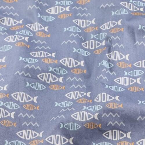 160cm*50cm Japanese fish baby Cotton Fabric Cloth Sewing Quilting bedding apparel dress diy patchwork fabric infant cloth