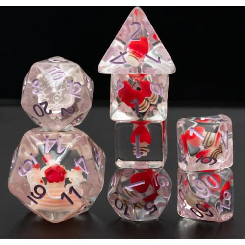 8Pcs/set Birthday DND Dice D&D Dice D4 D6 D8 D10 D% D12 D20 Polyhedral Games Dice Set for Table Games MTG RPG
