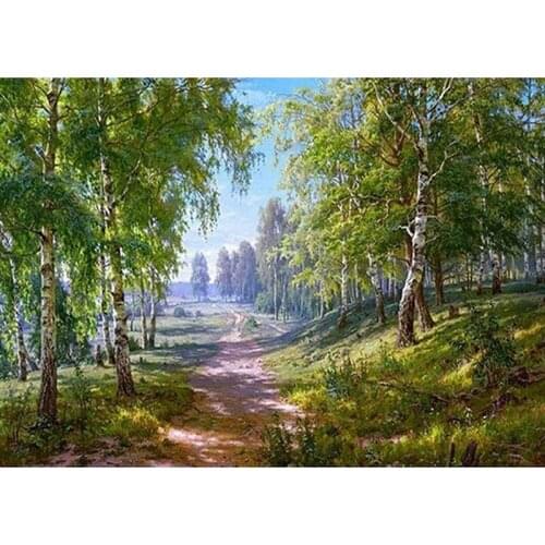 Forest Lane 50x38 3D diy full diamond painting wall sticker diamond mosaic cross stitch needlework embroidery diamond embroidery