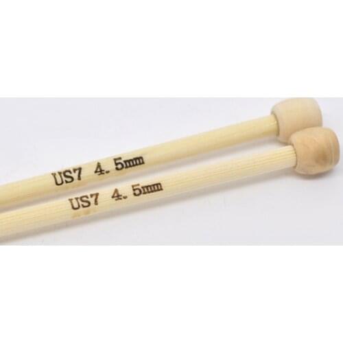 1 Set 4-8mm Bamboo Single Pointed Knitting Needles For Crafts Single Cusp Crochet Hooks Set Natural Kniting Needles 23cm long