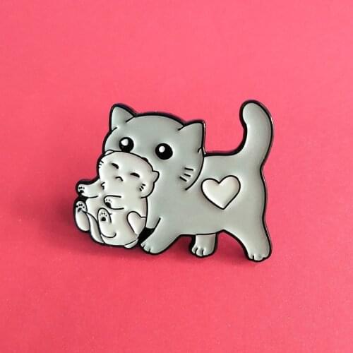 Warm Cats Brooch Lovely Cat Badges for Backpack Enamel Pins Badges for Clothes Badge Clothes Lapel Pin Accessories Jewelry Gift