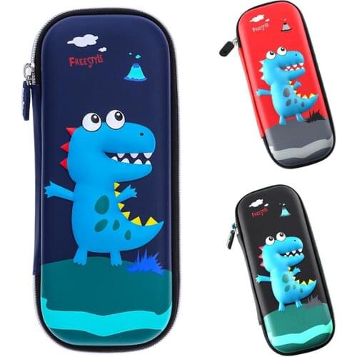 Cute Pencil Case Cartoon Dinosaur Pattern Creative Large Capacity Waterproof Pen Box Gift For Student Stationery School Supplies