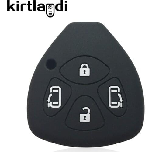 4 button silicone key holder shell cover for Toyota Corolla Camry Auris Vitz Rav4 Yaris Icon MPV key case keyless jacket fob cap