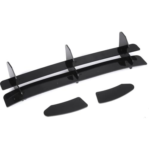 Black Car Rear Bumper Diffuser Spoiler with Rear Side Splitters Protector Cover Guard ForVolkswagen ForVW ForGolf MK7.5 R