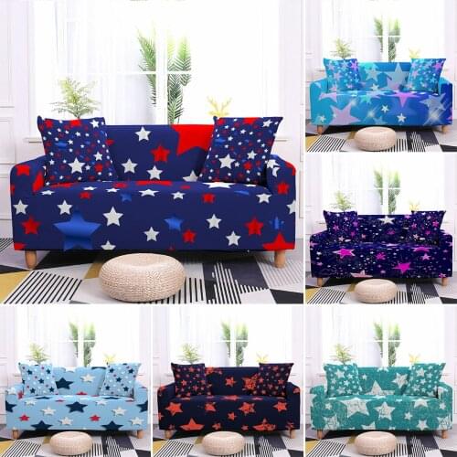 Elastic Sofa Covers for Living Room Shining Stars Pattern Stretch Sofa Slipcovers All-inclusive Couch Case Armchair Couch Cover