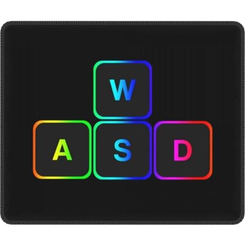 Gamer Keyboard WASD Vintage Mouse Pad Video Game Gaming Gift for Boy Lockedge Mouse Mats Rubber PC Table Decoration Cover