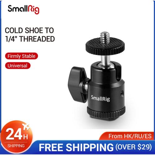 SmallRig 1/4" Camera Hot shoe Mount with Additional 1/4" Screw for Canon/Nikon/Panasonnic/Fujifilm - 761