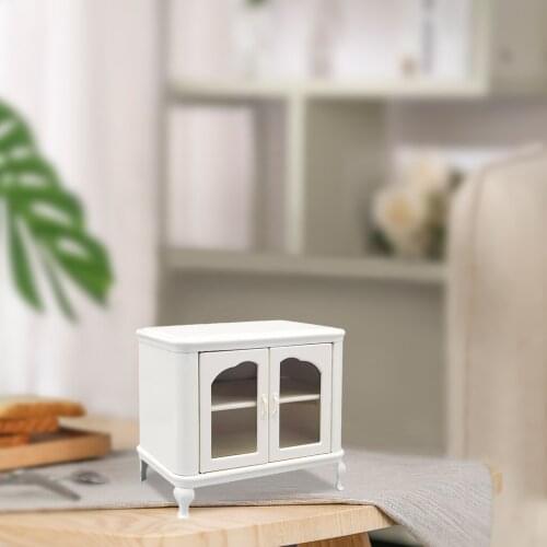 White Iron Cabinet Model Toy for 6th Dollhouse Mini Kitchen Furniture