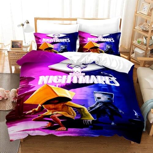 Little Nightmares Bedding Set Single Twin Full Queen King Size Little Nightmares Bed Set Childrens Kid Bedroom Duvetcover Sets