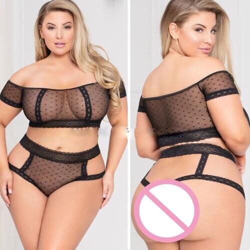 Lace Bra Set Plus Size XL 3XL 4XL Ensemble Lingerie Femme Sexy Lingerie Set Female Nightwear Brief Sets Panties