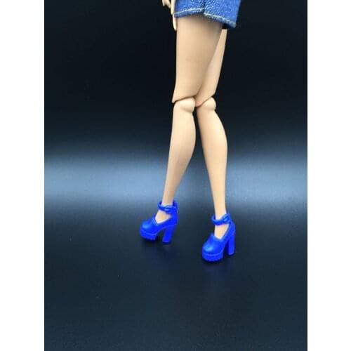 Doll shoes high heel blue shoes for your barbie dolls BBI900
