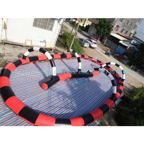 Best popular outdoor commercial karting inflatable race track for kids inflatable go karts race track with factory lower price