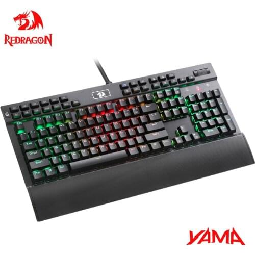 Redragon YAMA USB Mechanical Gaming Keyboard RGB Purple Switch 104 Key Backlit Anti-Ghosting PC Gamer for PC Computer K550